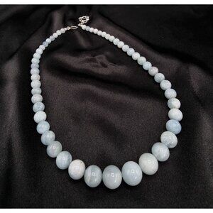 Jay King 925 Sterling Silver Aquamarine Beaded Necklace
